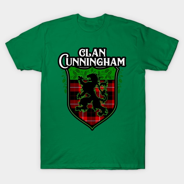 Clan Cunningham Scottish Rampant Lion T-Shirt by Celtic Folk